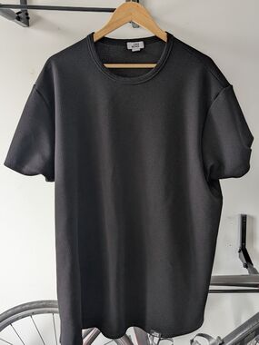 One Bone  Black Textured Crew Neck Short Sleeve Shirt - Size 1, Roughly 2xl